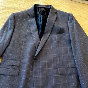 Men’s Ralph Lauren sports jacket, like new, blue checkered pattern